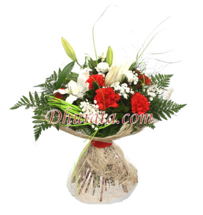 Mix bouquet with carnations and lilies