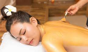 Relax area, body and face treatment with Gold extracts